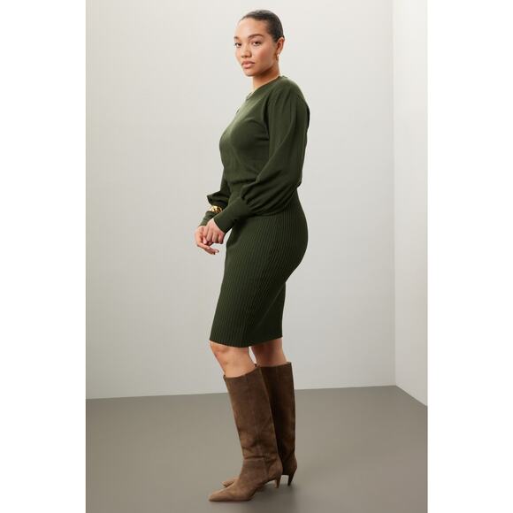 TOCCIN X RTR Ribbed Midi Dress - Size Small - Picture 7 of 8